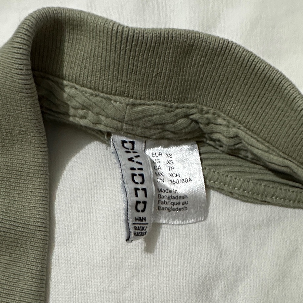 Divided Olive Ribbed Halter Top - Picture 2 of 2